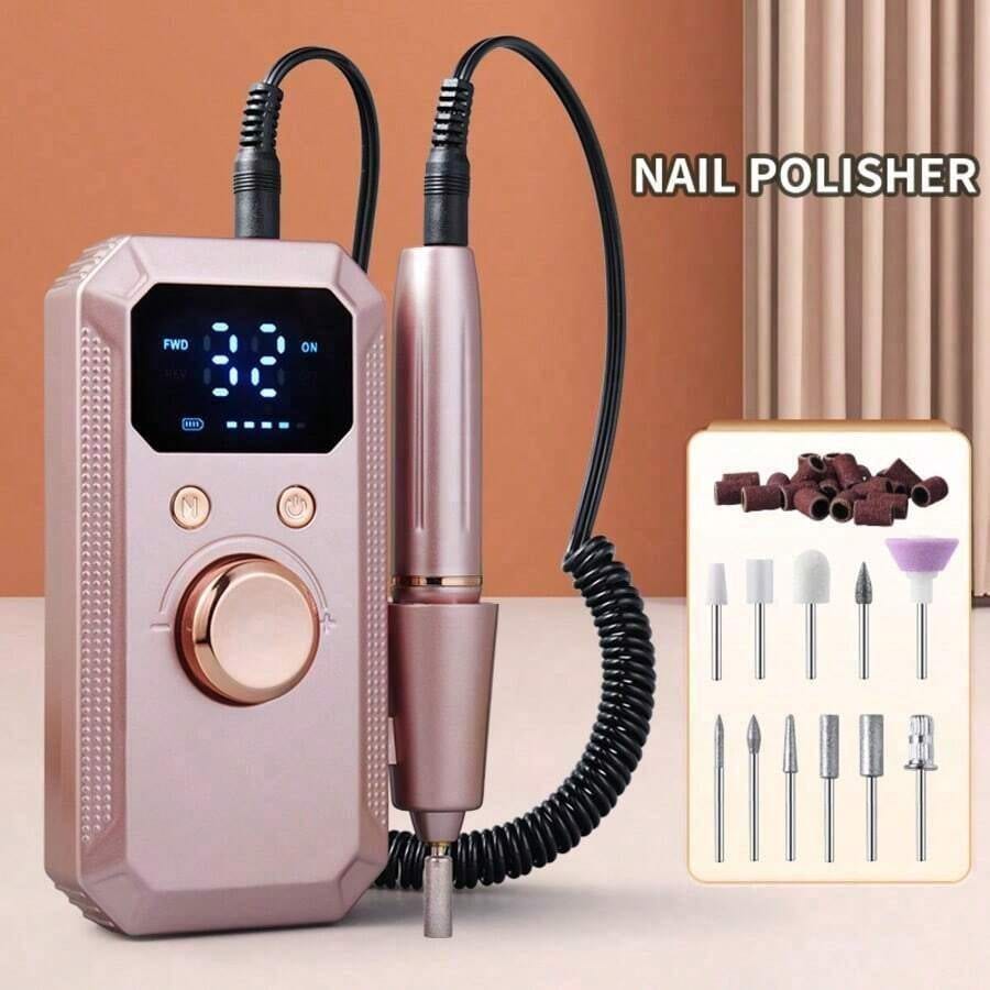 Nail Drill Machine - 20,000RPM Rechargeable Electric Nail Drill, Portable
