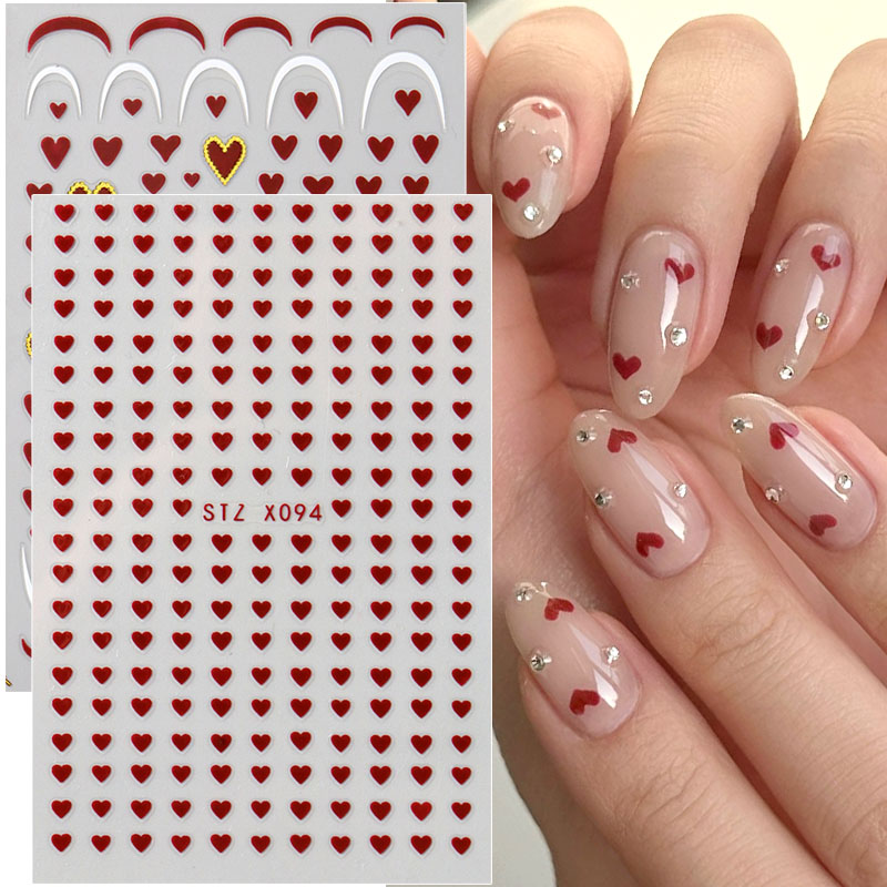 2pcs Mini Love Heart Nail Art  - đánh giá và giá Nail Art Valentines Day