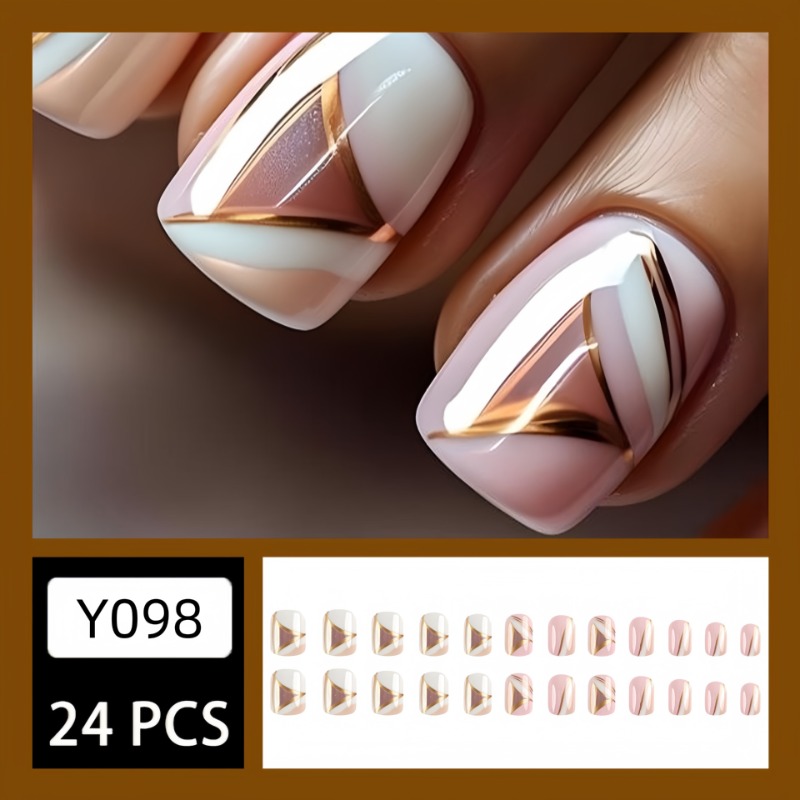 24pcs/set Cute Sweet Short Squ - đánh giá và giá Nail Art Press On