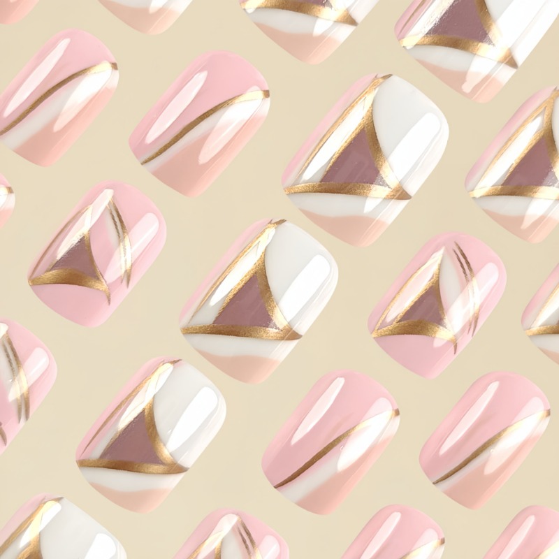24pcs/set Cute Sweet Short Squ - đánh giá và giá Nail Art Press On