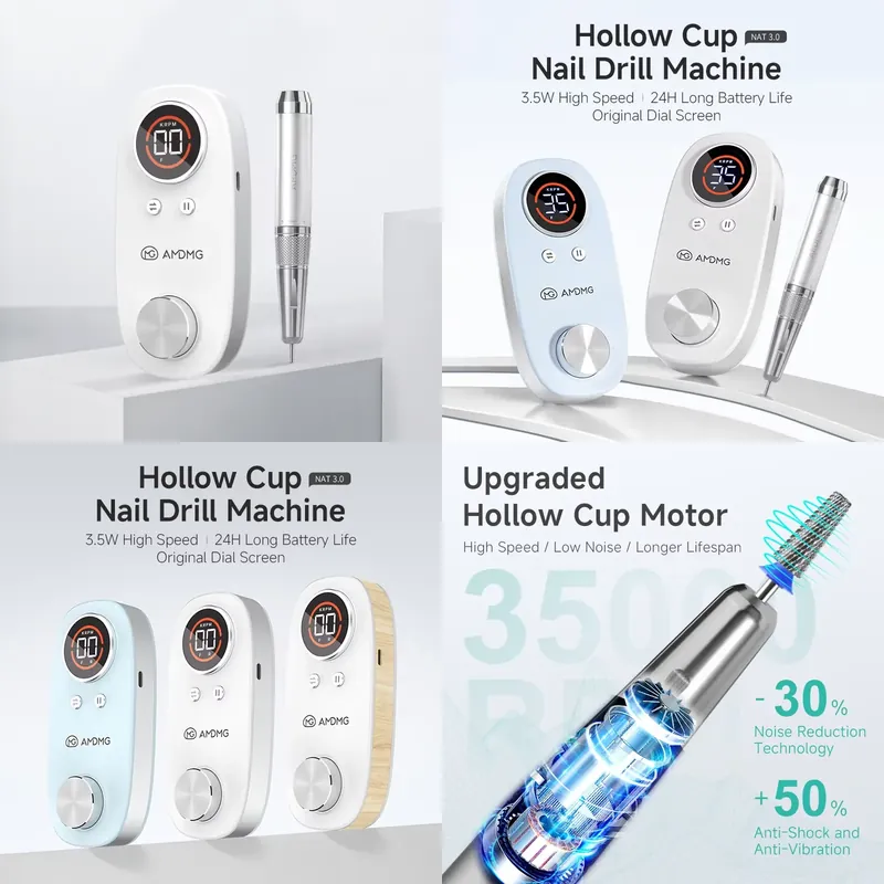 AMDMG Hollow Cup Nail Drill Ma - đánh giá và giá Nail Drill Machine