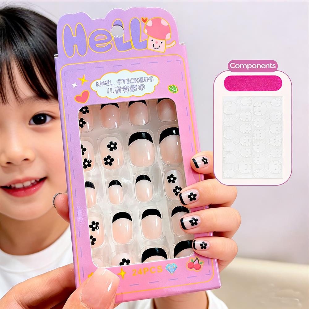 24Pcs/Box Cartoon Kids Press O - đánh giá và giá Nail Art Press On