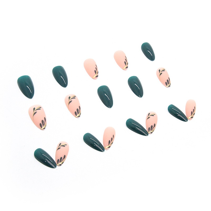 24P/Set Medium-length Almond P - đánh giá và giá Nail Art Pink