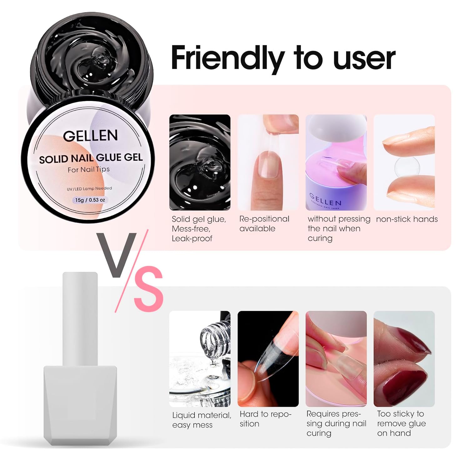 GELLEN Nail Solid Glue Builder - đánh giá và giá Nail Art Ombre