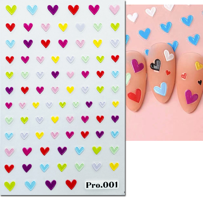 5d Embossed Nail Art Stickers  - đánh giá và giá Nail Art Valentines Day