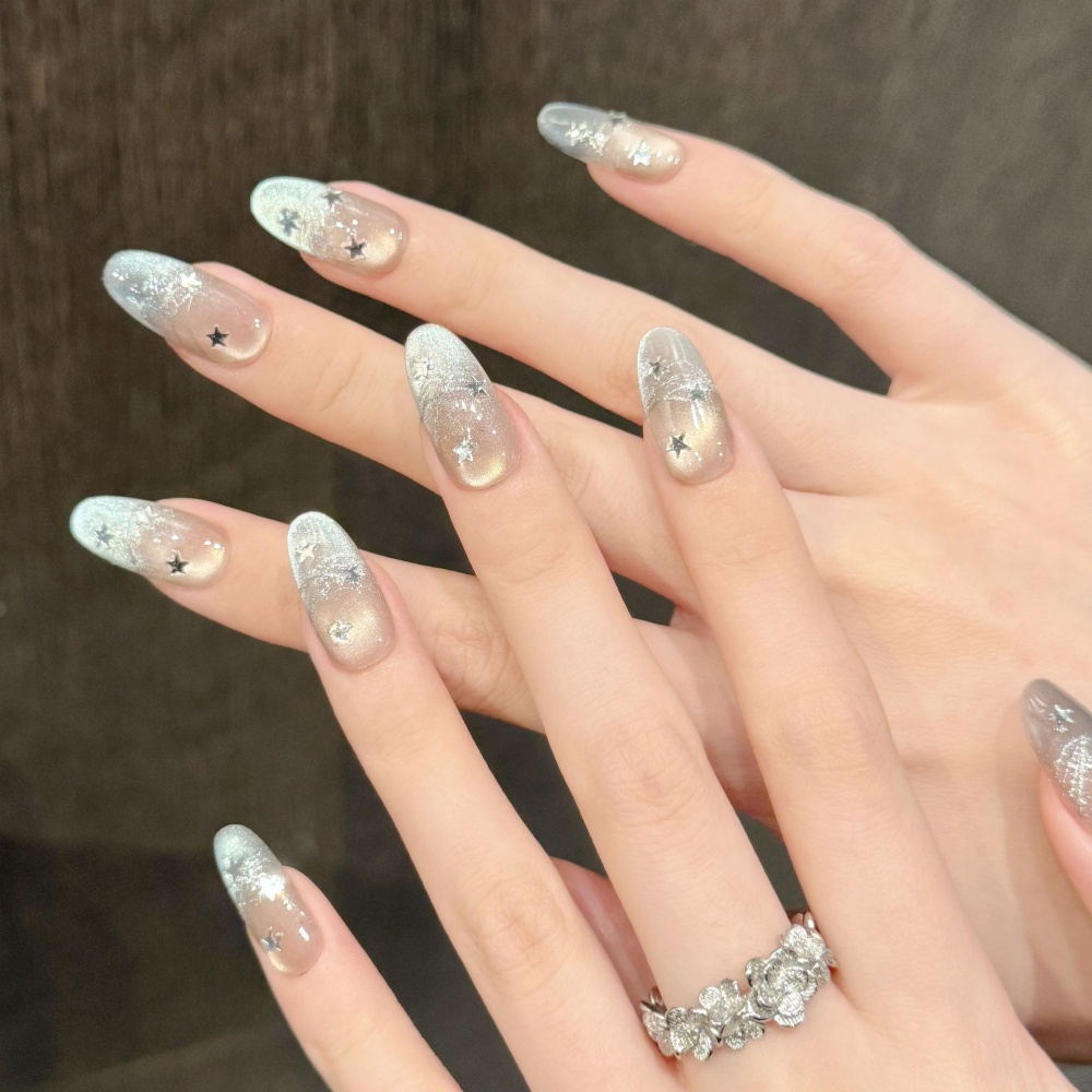10pcs Cat's Eye Handmade Fake  - đánh giá và giá Nail Art Pink