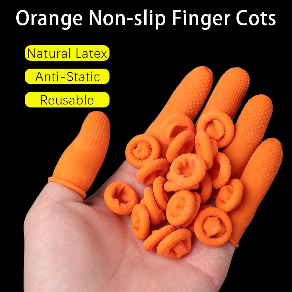 100PCS Reusable Fingertip Prot - đánh giá và giá Nail Art Orange