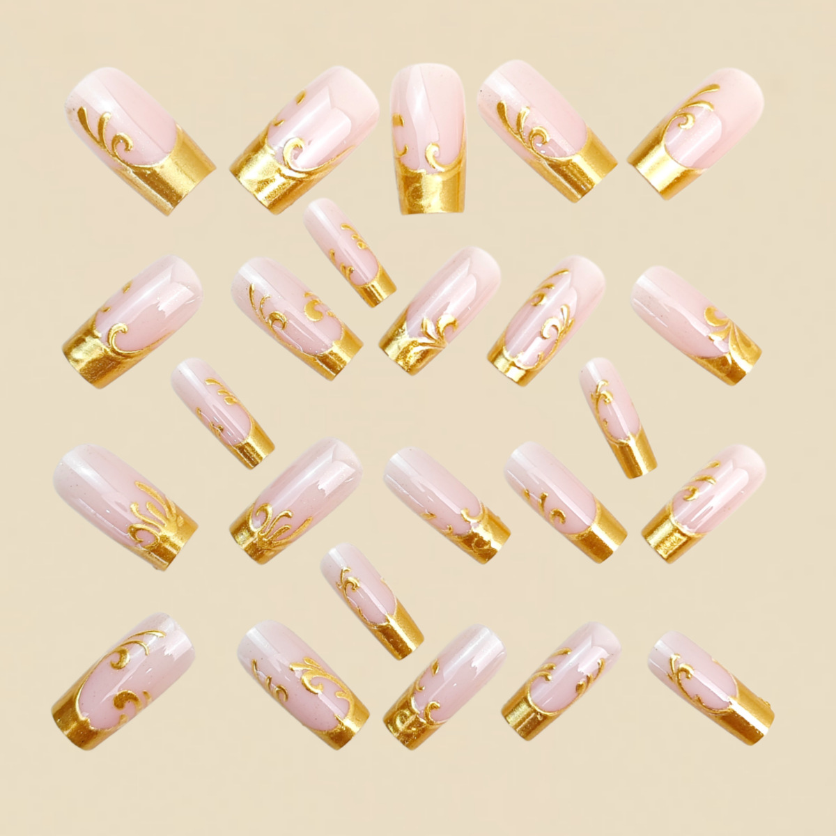 Medium Long Fake Nails for Wom - đánh giá và giá Nail Art Press On